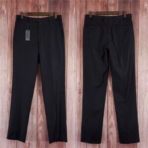 *READ DESC* NWT Zanella Mens Size 34 Devon Black 100% Wool Pants Made in Italy